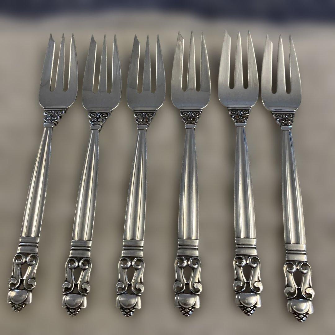 ジョージジェンセン　ケーキ用フォーク14cm 6本 ジョージジェンセン＞VIVIANNA ケーキフォーク4P | ANAショッピング A