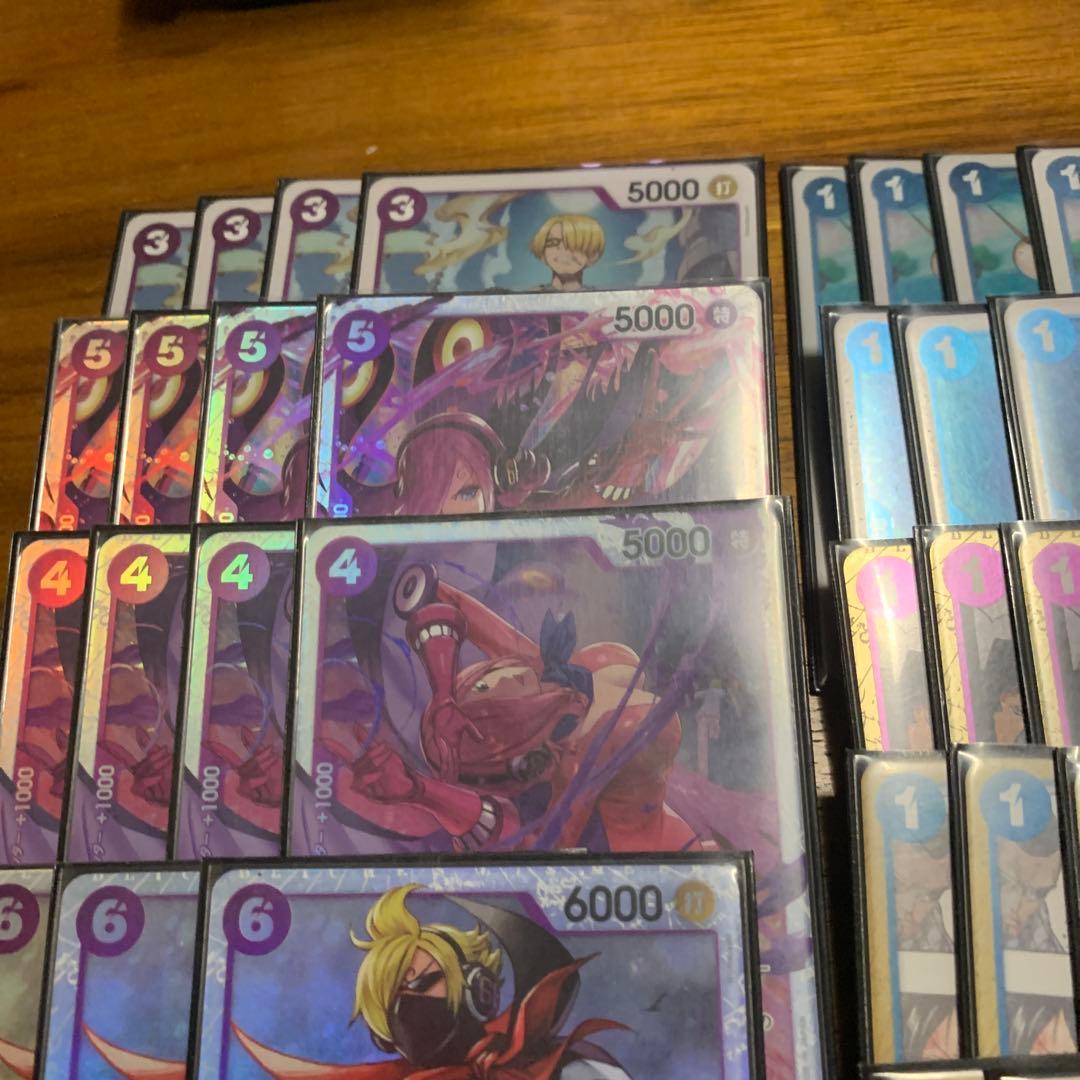 青紫サンジ デッキ スリーブ付き ワンピース カードセット リーパラ