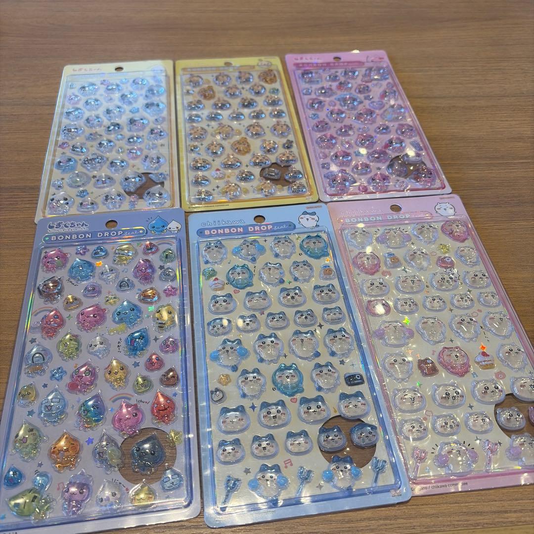 【正規品】ちいかわ&しずくちゃんBONBON DROP シールセット 6枚