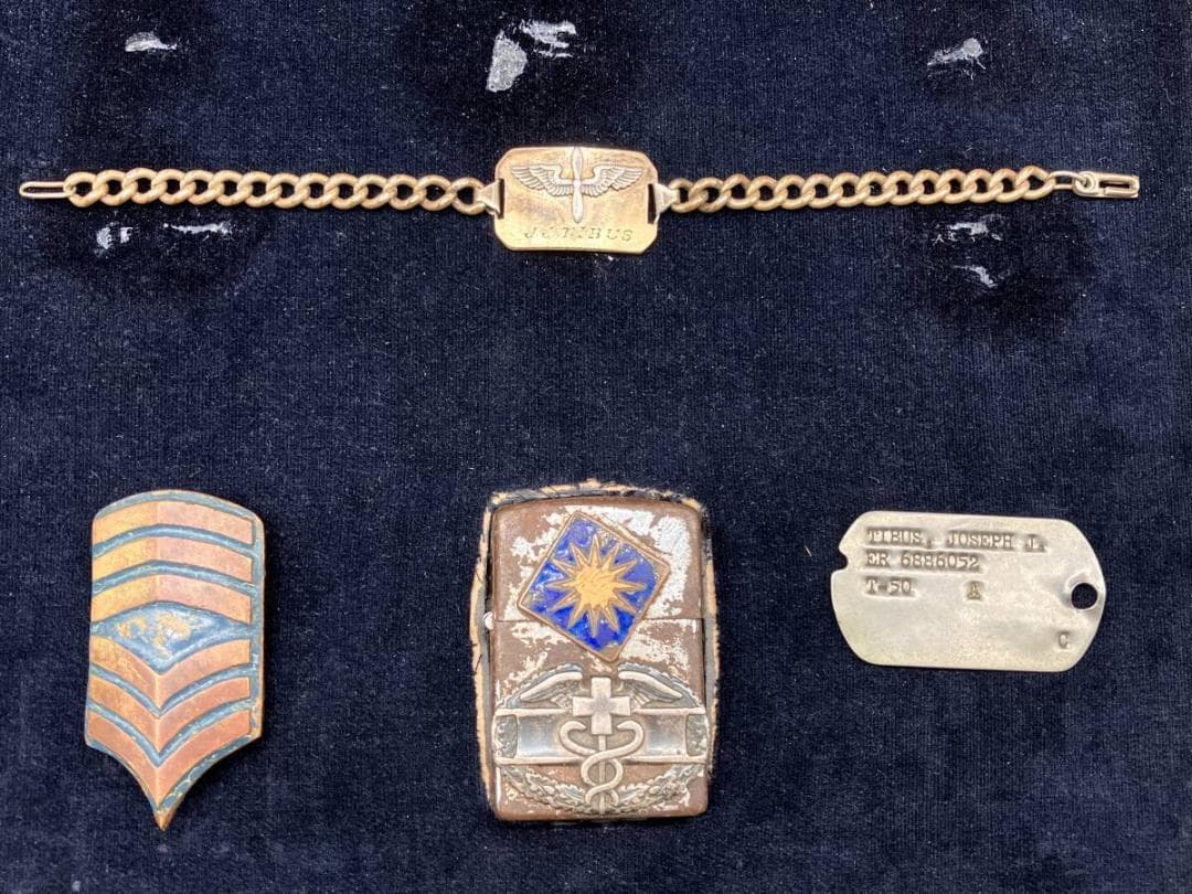 米軍 朝鮮戦争 衛生兵 実物 ZIPPO ドッグタッグ IDブレスレット 階級章