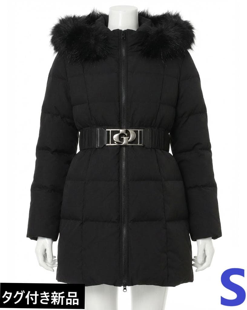 【タグ付き新品】GDベルト付きロングダウンコート　Sサイズ　ブラック ジェイダ GYDA 【TINY】GDベルト付きロングダウンコート （ブラック