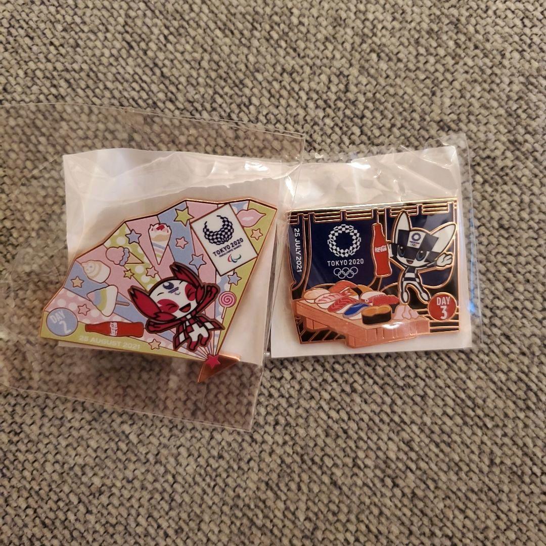 コカコーラ ピンバッジ デイピン オリンピック 非売品 DAY2 DAY3