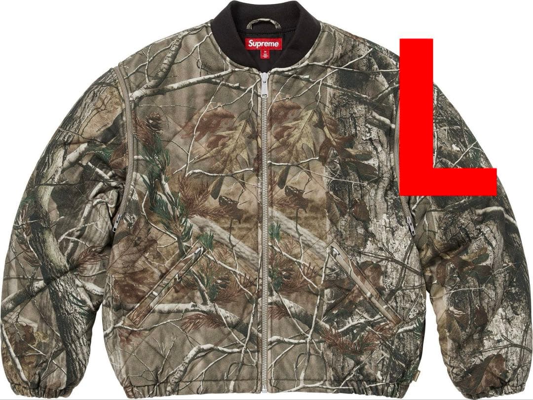 ジャケット・アウター SupremeZip-OffSleeveQuiltedBomberJacket