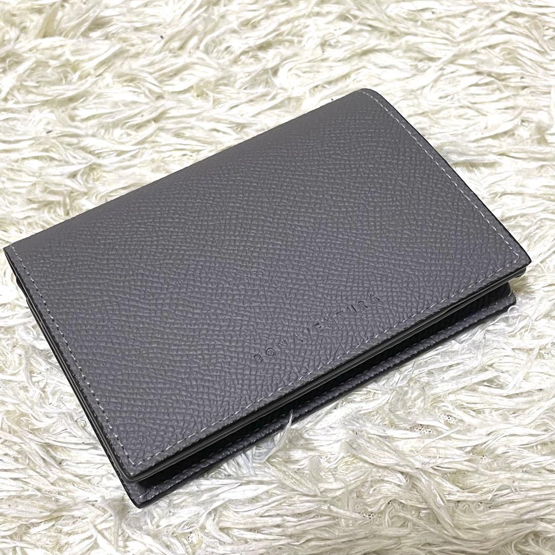 BONAVENTURA 【美品】名刺入れ カードケース レザー チャコールグレー