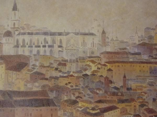 重岡良子、【街】、希少な額装用画集より、新品額装付、状態良好