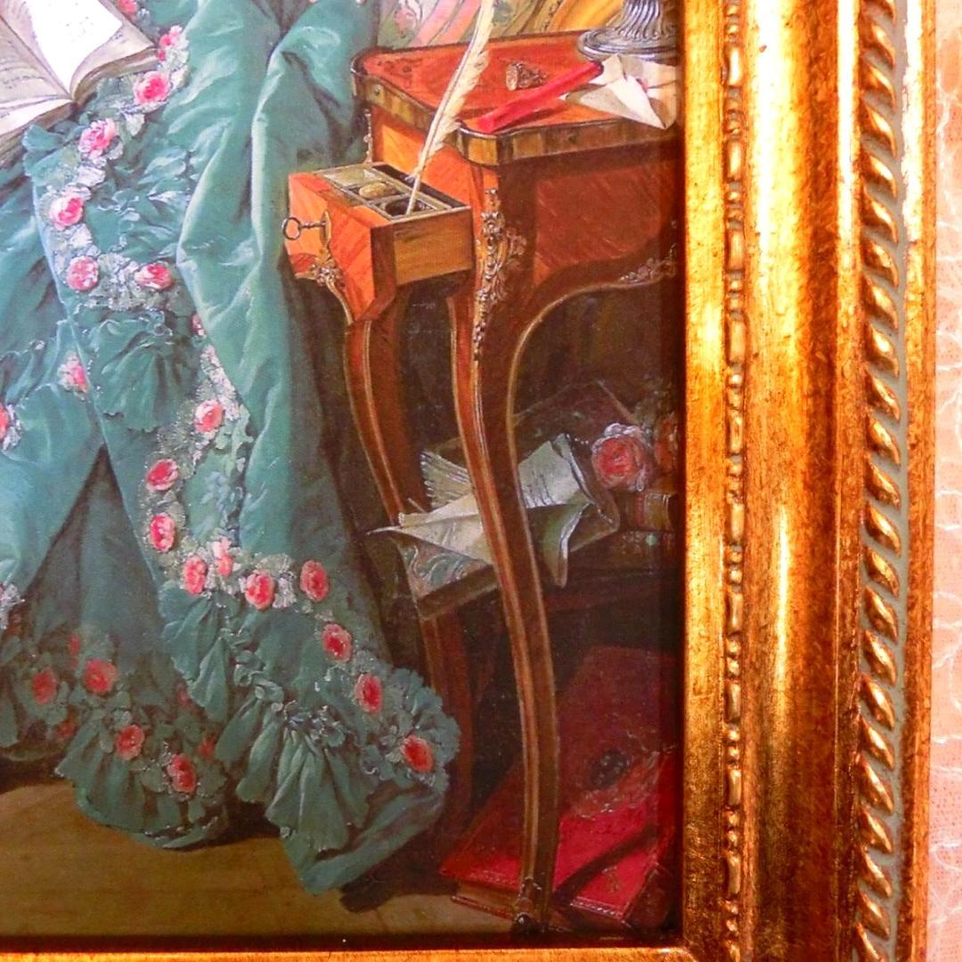 ロココ調ポンパドール夫人の額絵G アンティークゴールドフレーム