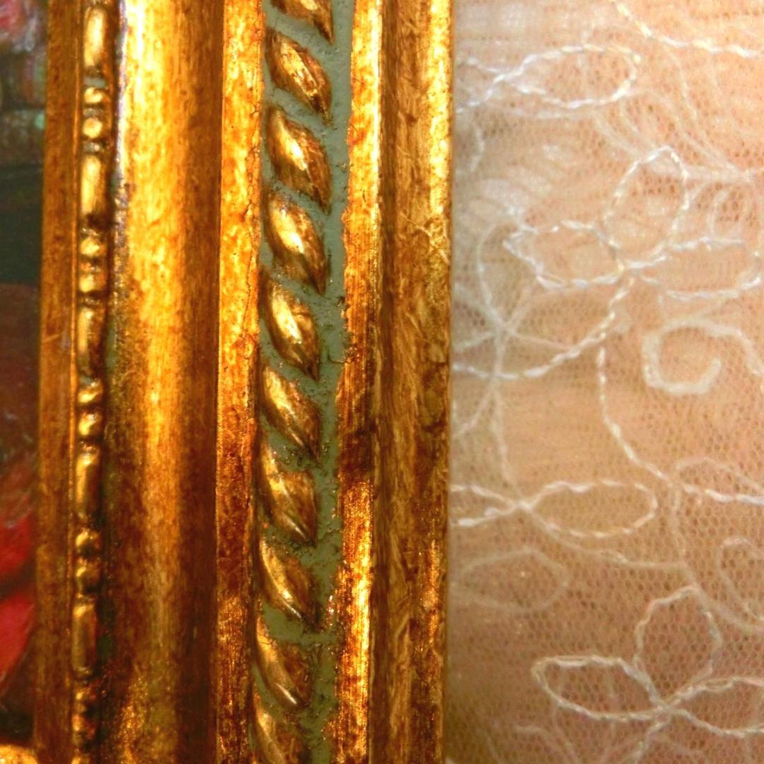 ロココ調ポンパドール夫人の額絵G アンティークゴールドフレーム