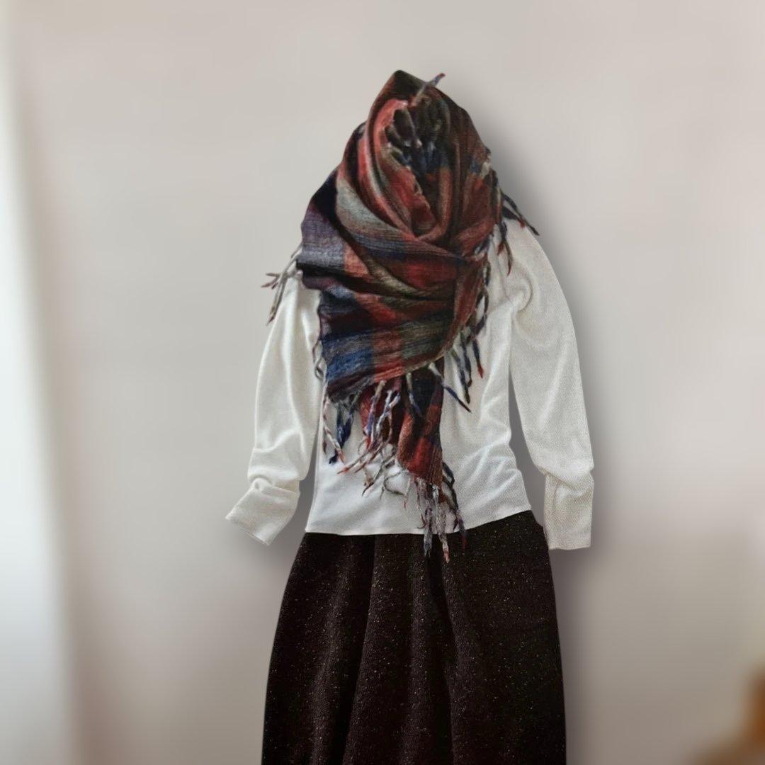 ヨーガンレール ウールチェックストール - メルカリ