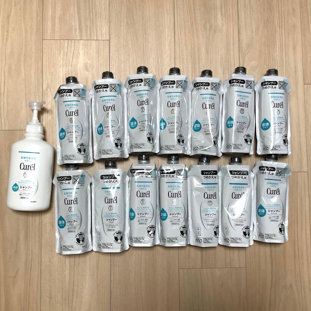 キュレル　シャンプー　液体タイプ　Curel 詰め替え用14セット+本体（※）