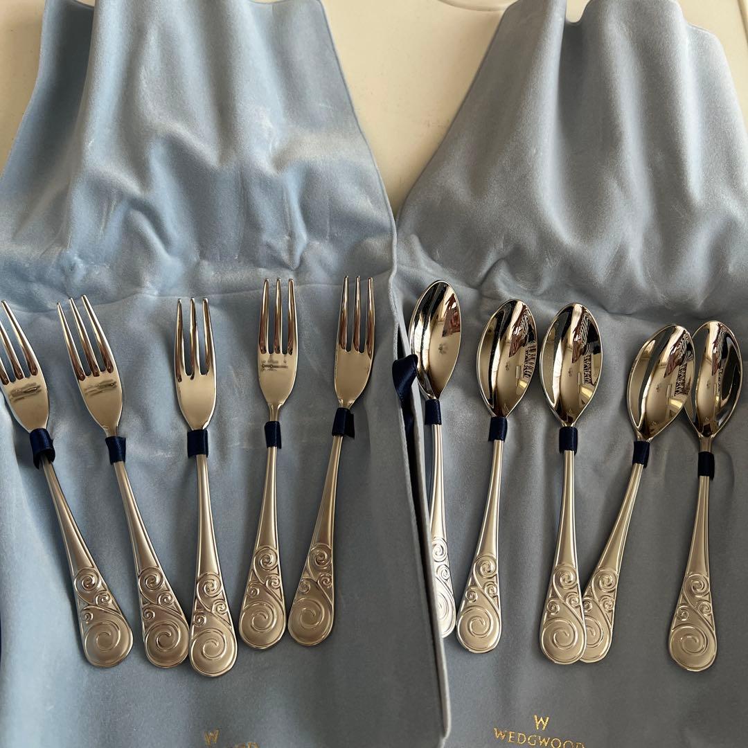 ウェッジウッド　スワル　タイニー　スプーンフォークセット　未使用