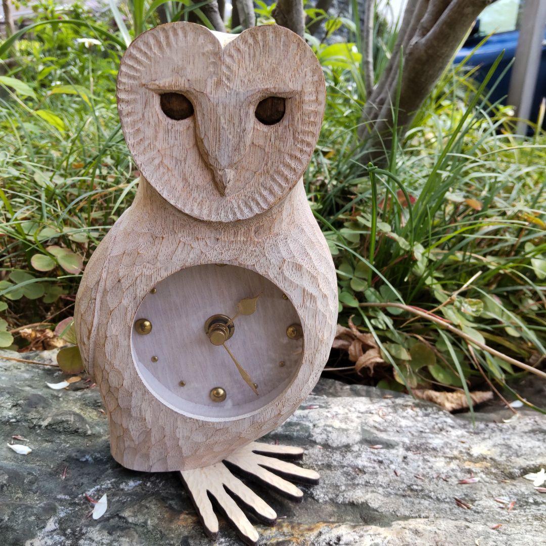 限定お値下げ　KIYATA キヤタ　メンフクロウの置き時計