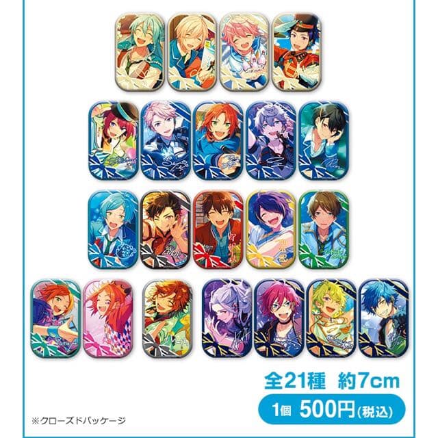 新品☆あんスタ【2wink】一番カフェ☆スクエア☆缶バッジ☆2点セット