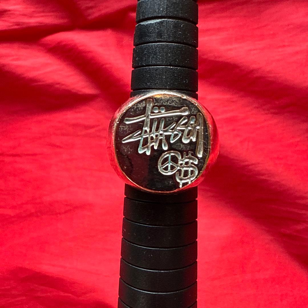 90s OLD STUSSY カレッジリング ステューシー stussy リング stussy リンクロゴ ssロゴ カレッジリング オールドステューシーの通販