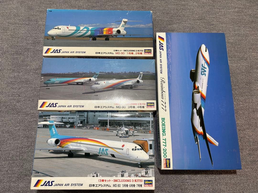 ハセガワ 1/200 JAS 黒澤レインボー　MD-90 777-200 JAS日本エアシステム Boeing 777－200レインボウ・ジェット, McDonnell