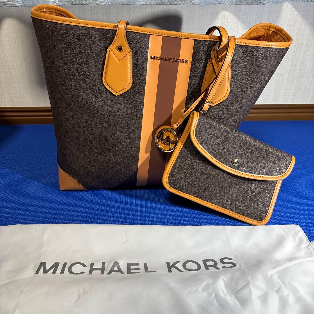 MICHAEL KORS トートバッグ ブラウン/オレンジ