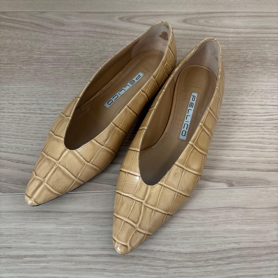 PELLICO ベージュ パンプス 保存袋付き