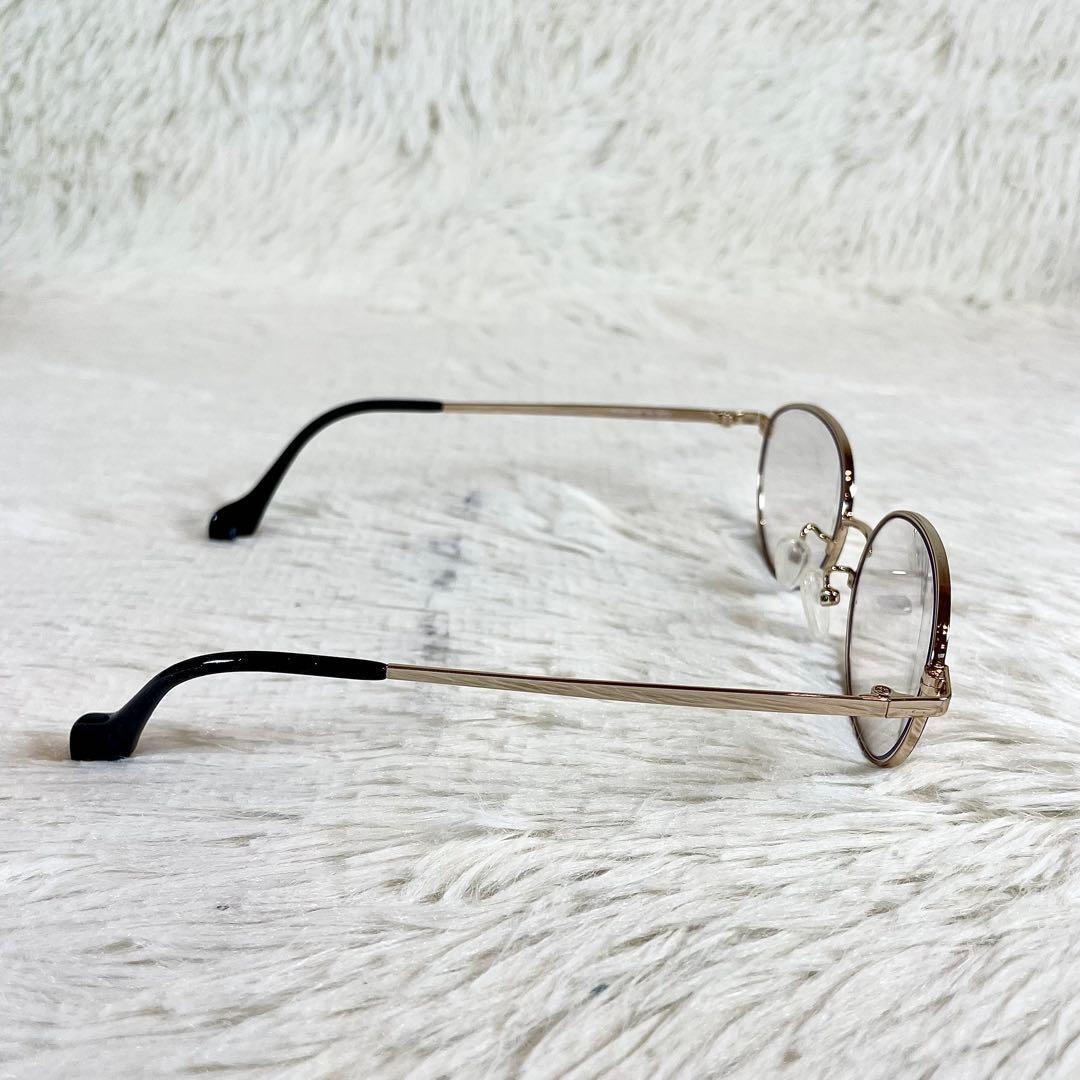 極美品 eyebrella ブルーライトカットメガネ EB-34 度無しレンズ