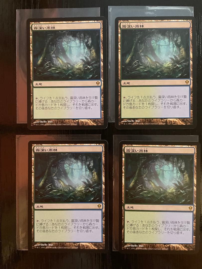 MTG 霧深い雨林Misty Rainforest ZEN 初版 日本語　4枚