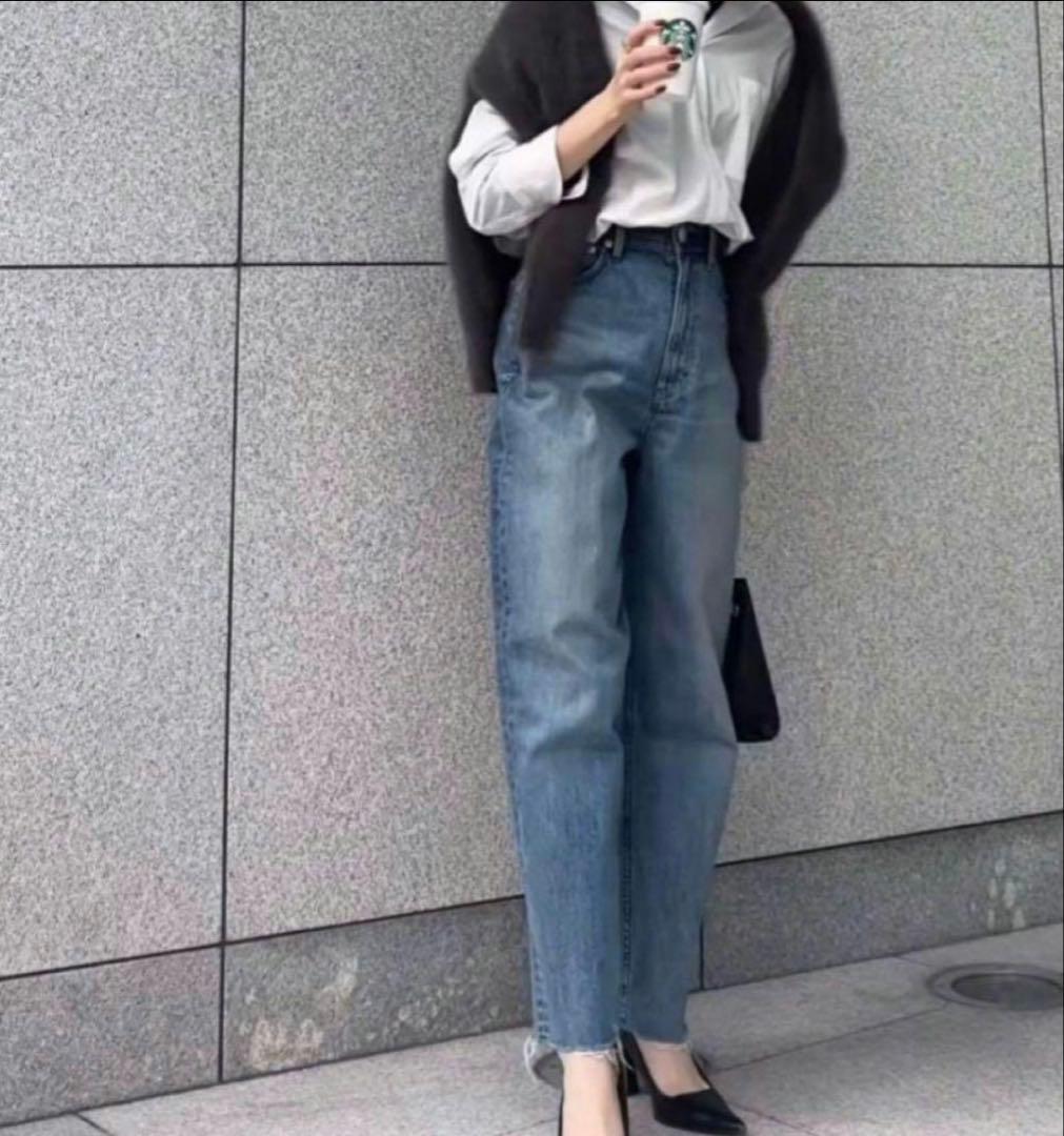 美品【YANUK×anuans】Curvy denim サイズ22デニムジーンズ