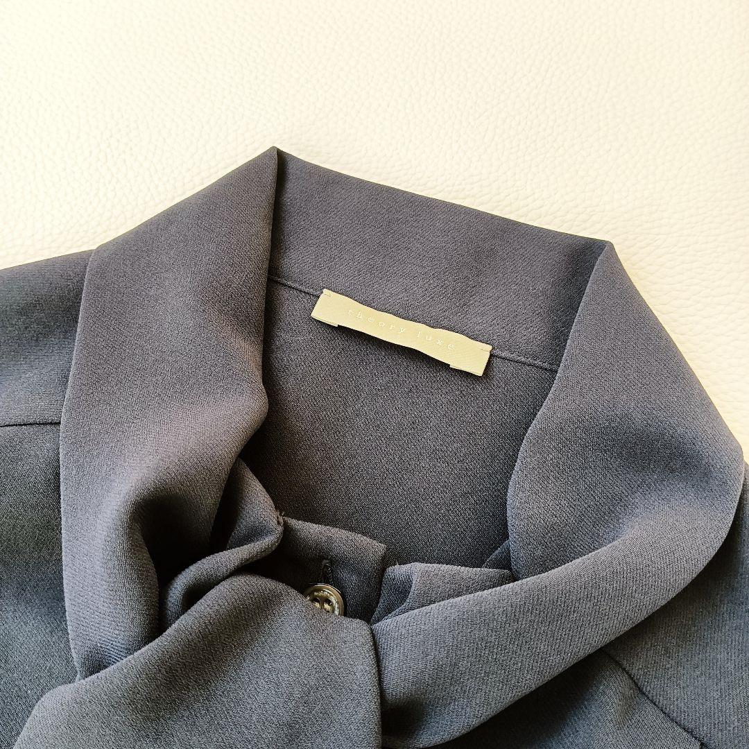 ほぼ未使用✨《セオリーリュクス》人気HEAVY. PEARLボウタイブラウス紺