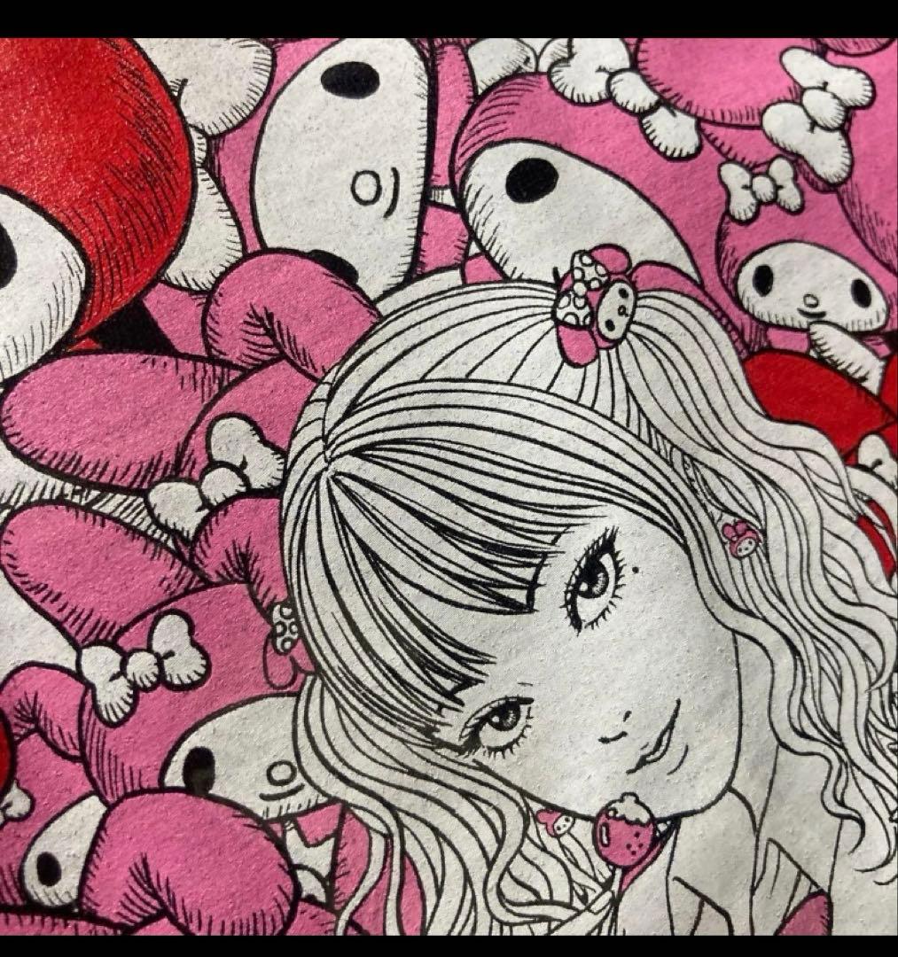 日本限定 伊藤潤二×サンリオ Tシャツ ギャル富江×マイメロ L/キティ