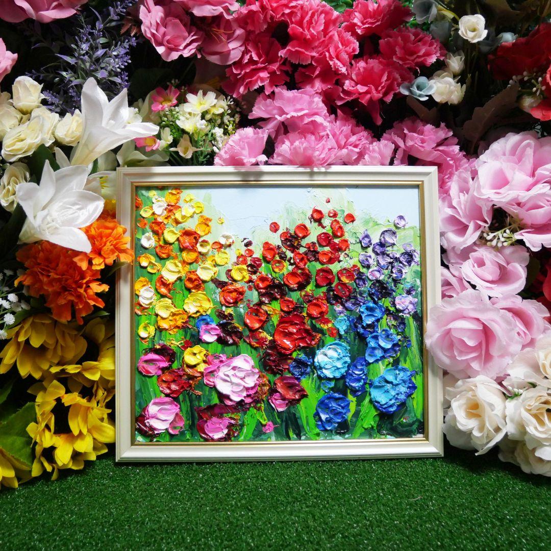 油絵 油彩 絵画 【giardino fiorito colorato 】