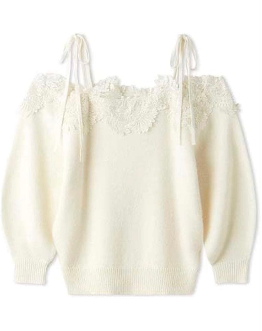 レーストリミングオフショルプルオーバーSWNT244047 SNIDEL（スナイデル）の「レーストリミングオフショルプルオーバー