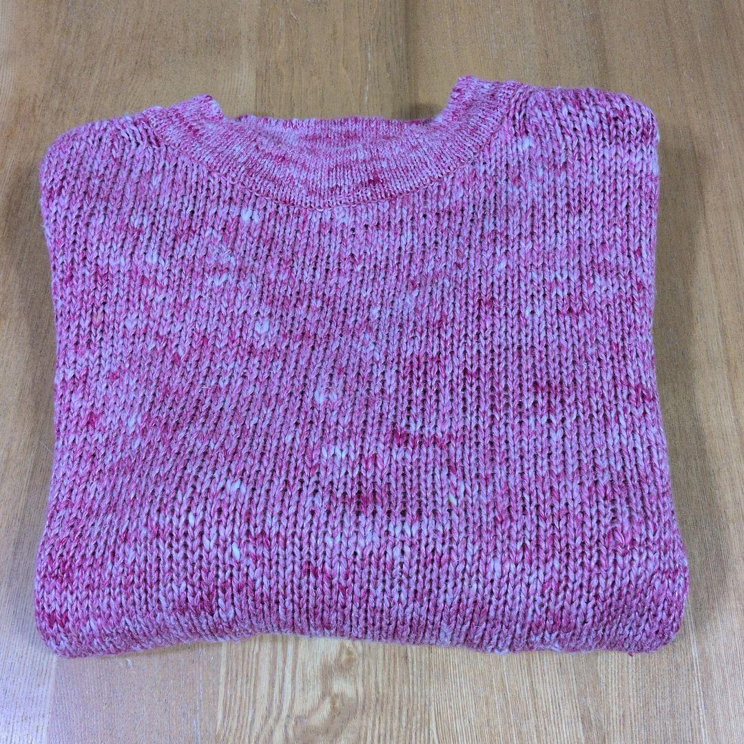 未使用タグ付　45rpm　リネン天竺のグリューネックニット