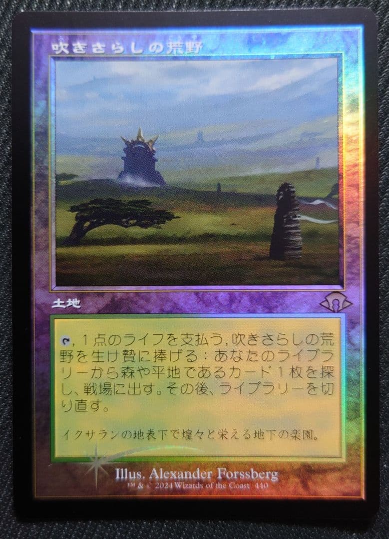 mtg 国産プレブ産 吹きさらしの荒野 旧枠 FOIL 日本語版 mh3