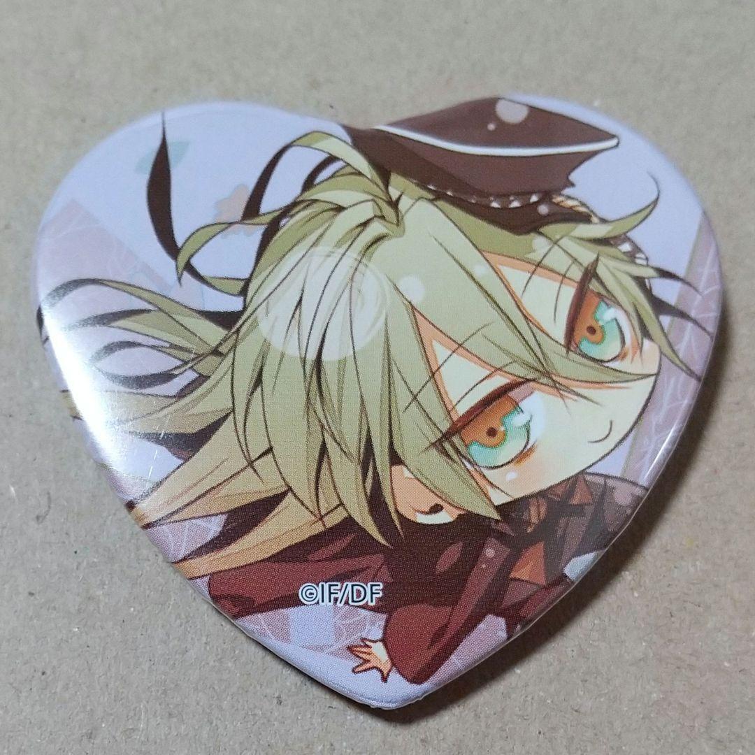 難有り】 AMNESIA ウキョウ ハート缶バッジ オトスト アムネシア