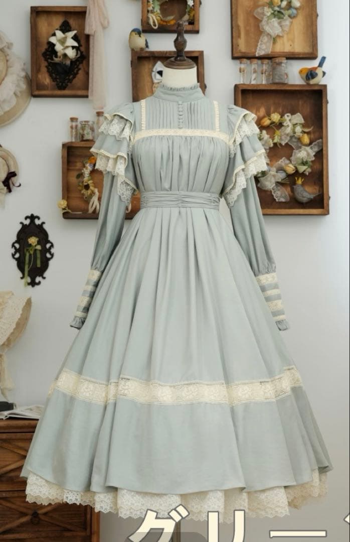 ア*ト様 星箱works リリアンヌ姉妹 パステルカラー グリーン リリアンヌ姉妹 パステルカラーワンピース(ロング丈) | HoshibakoWorks