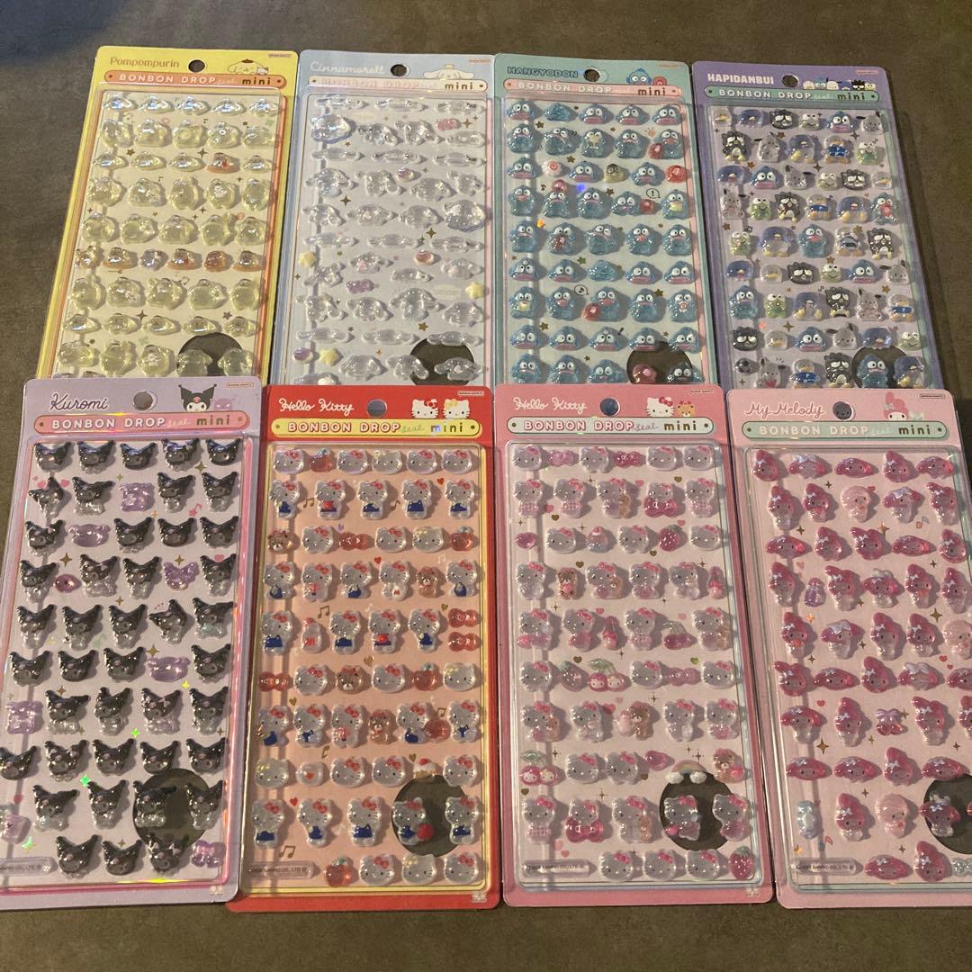 【国内正規品】ボンボンドロップシール　サンリオmini ８種コンプリートセット
