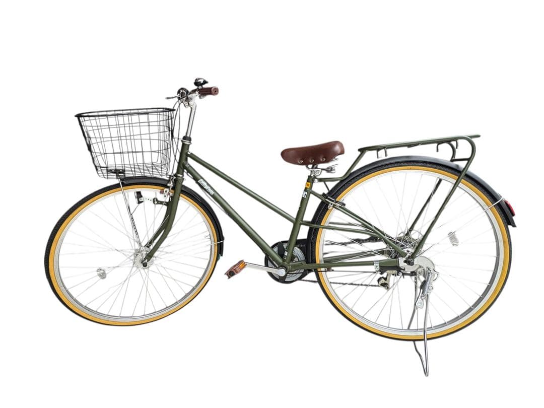 自転車 ベレッグタウン マットグリーン BET76B 外装6段 27インチ