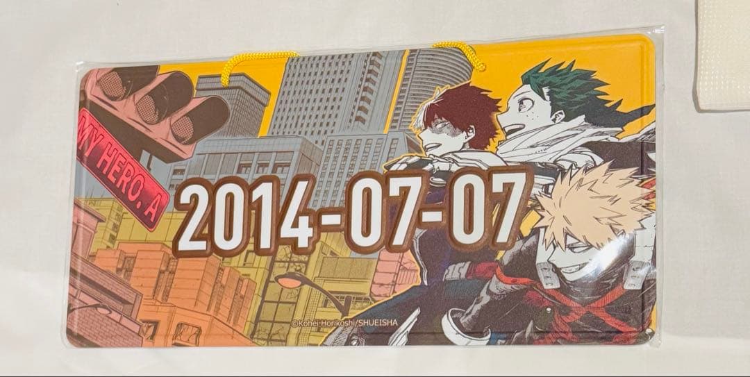 僕のヒーローアカデミア　アニバーサリーメタルプレート　JUMP SHOP 僕のヒーローアカデミア アニバーサリーメタルプレート ヒロアカフェア