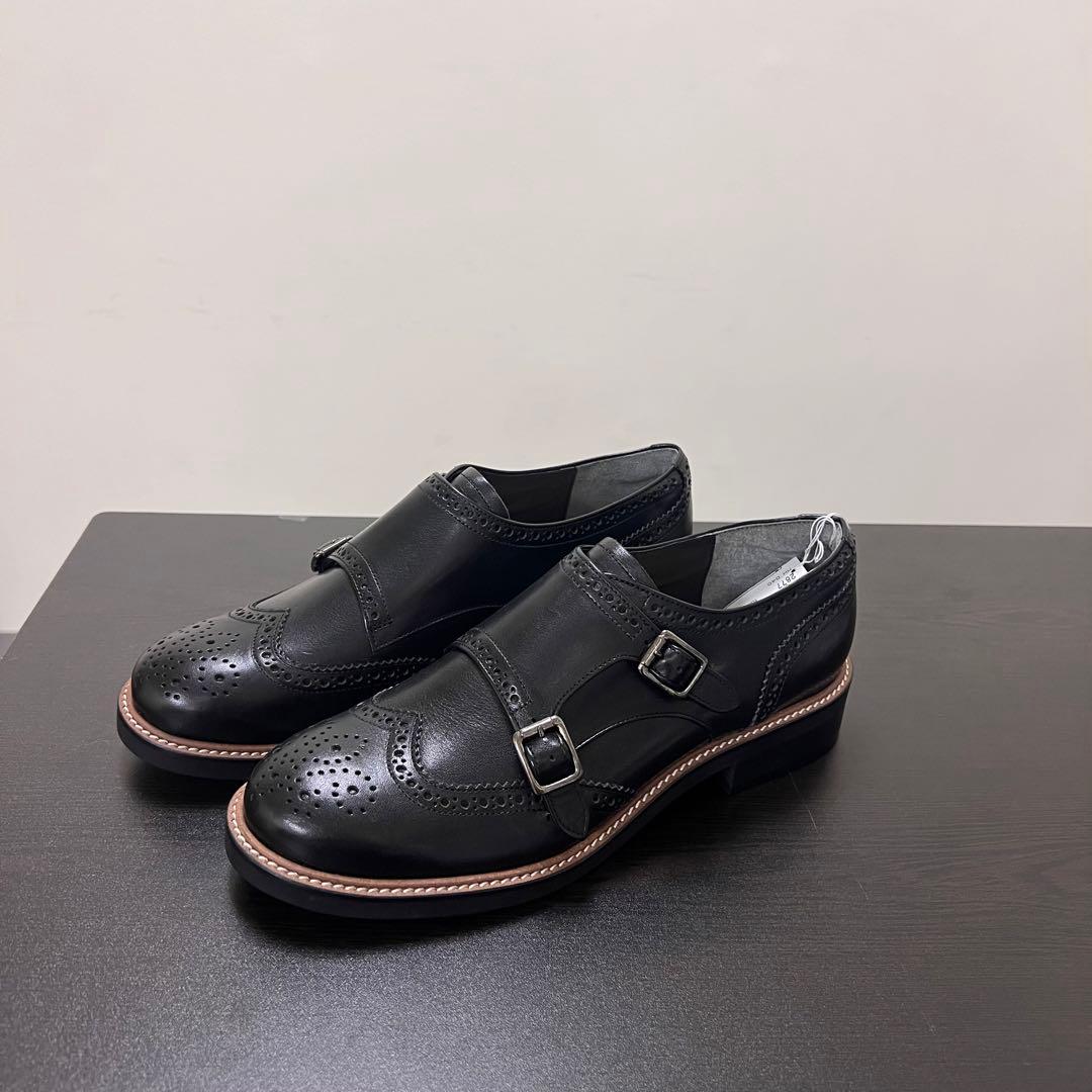 新品MARGARET HOWELL ダブルモンクストラップ 23ブラック革靴 新品MARGARET HOWELL ダブルモンクストラップ 23ブラック革靴 - メルカリ