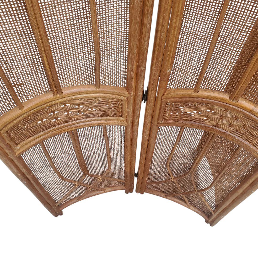 アンティーク 】ラタン 3連 パーテーション 衝立 間仕切り 藤 - メルカリ