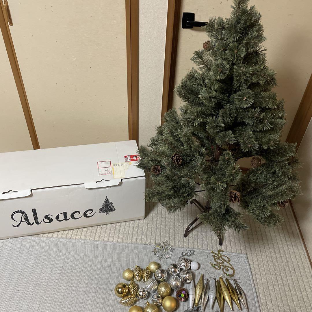 【美品】Alsace アルザス クリスマスツリー　120cm おまけ付き