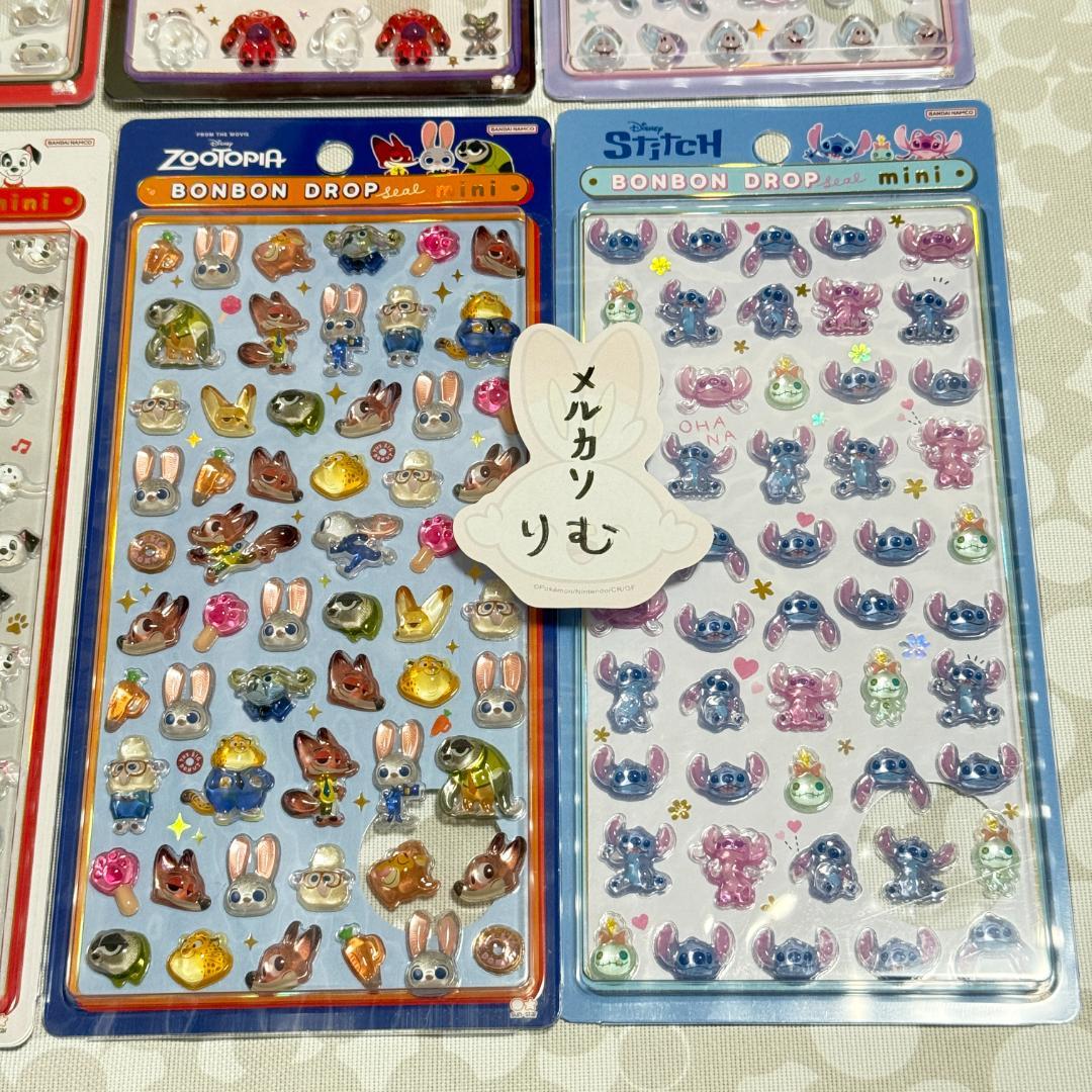 購入後24時間以内発送〉ディズニー 新作 ボンボンドロップ シール ミニ