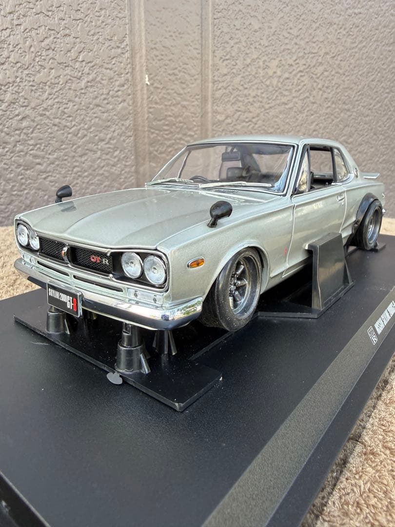 京商　スカイライン2000GT-Rワイドホイル　シルバー 1/18訳あり
