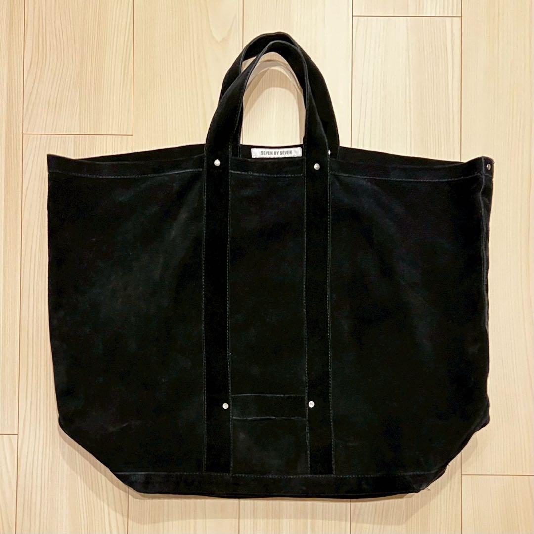 SEVEN BY SEVEN スエード レザー トートバッグ 黒