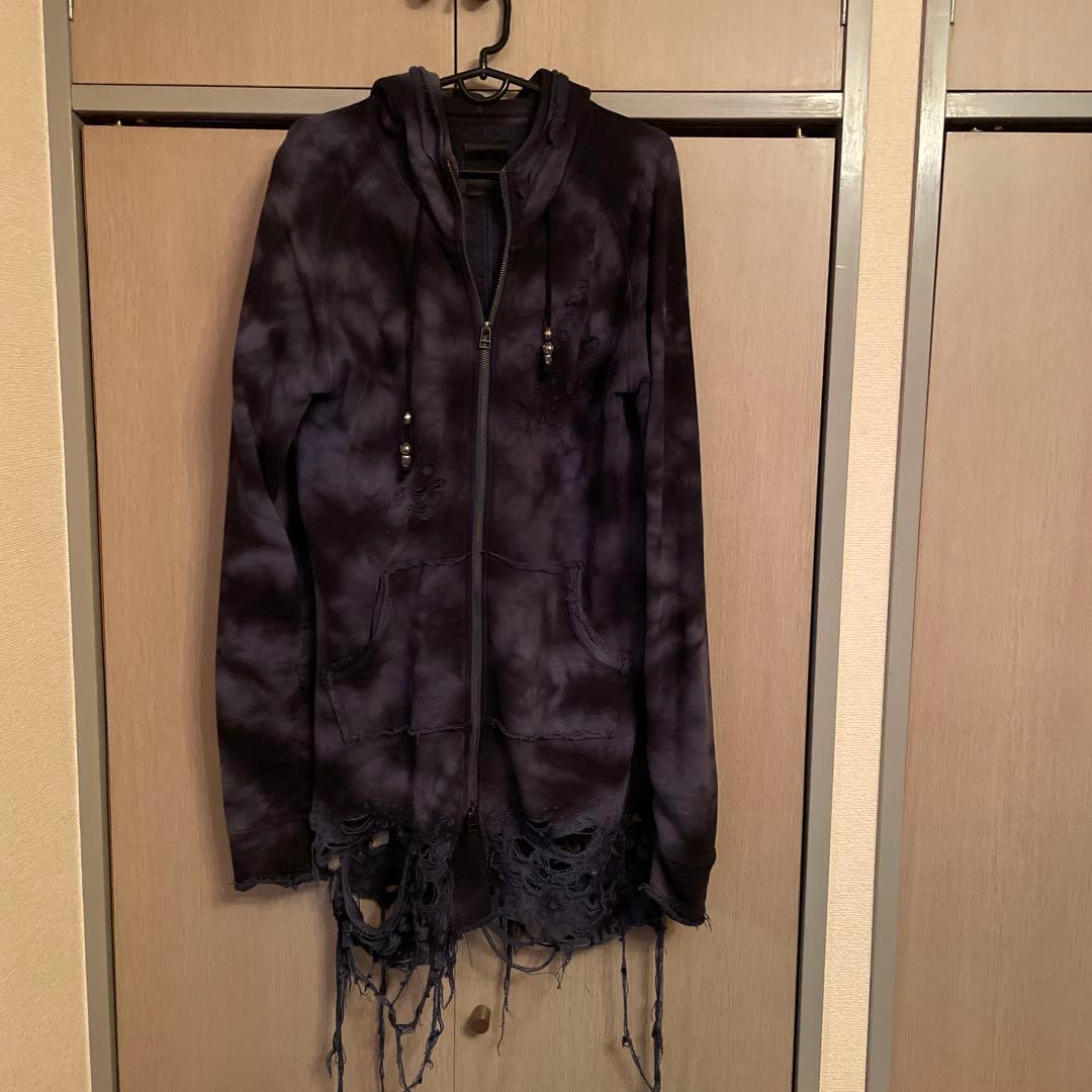 MIDAS ダークパープル タイダイ柄 パーカー