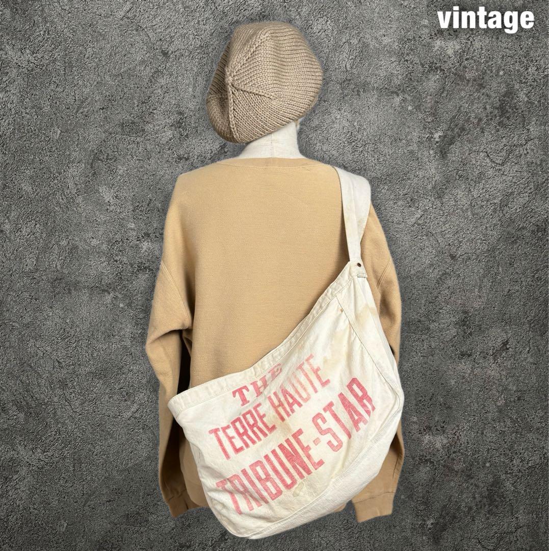 vintage 40s 50s 60s ビンテージ 3段 ニュースペーパーバッグ - メルカリ