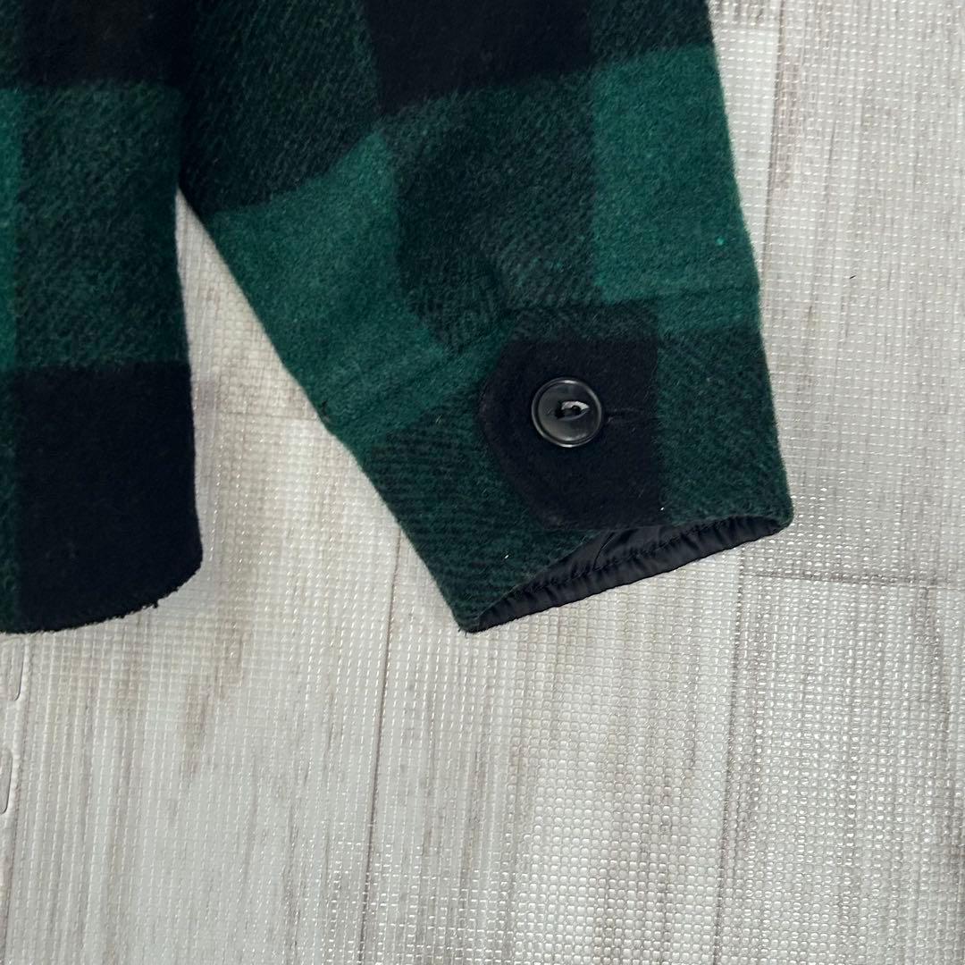 HIDE AND SEEK CHECK CPO JACKET ウール シャツ M