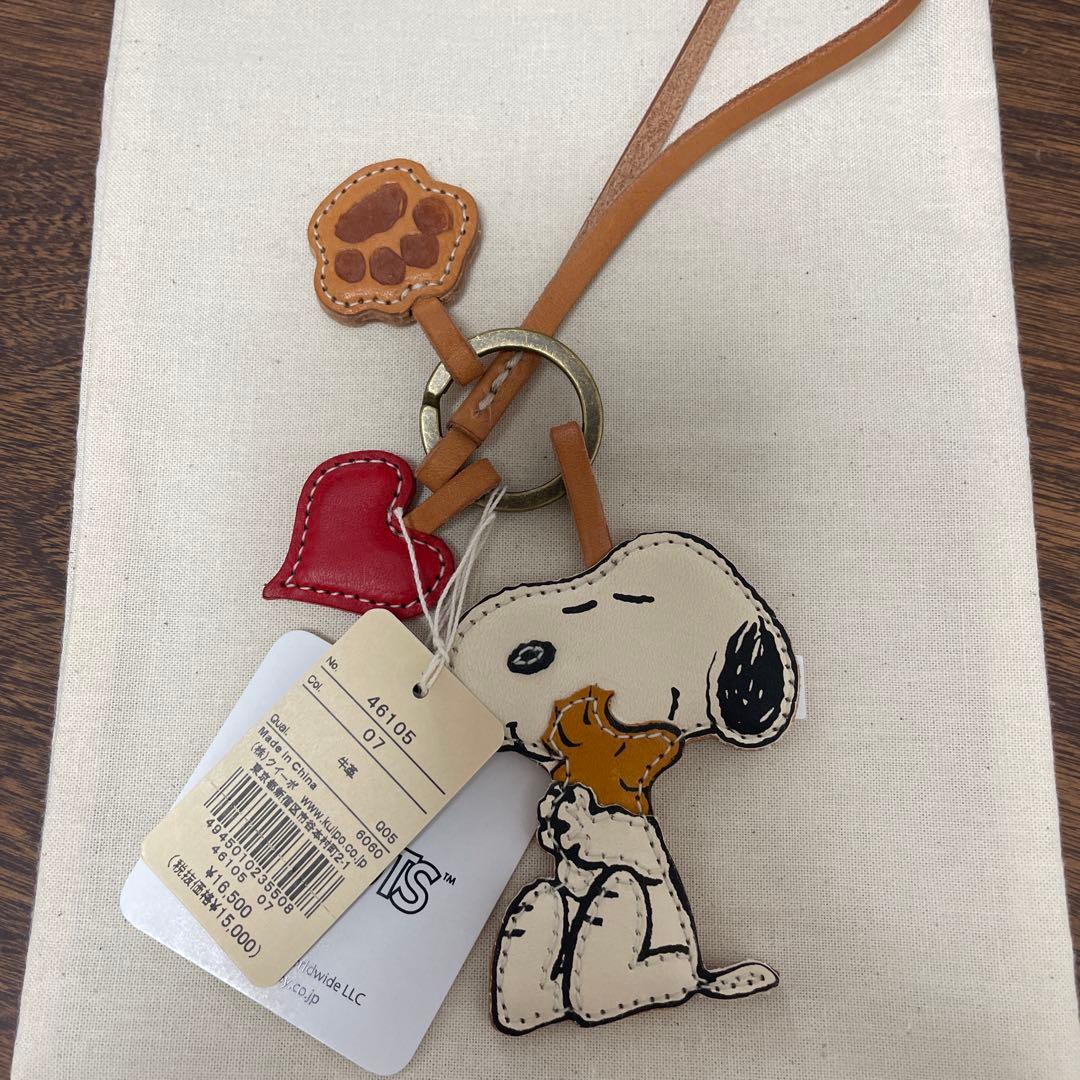 genten スヌーピー ストラップ チャーム　ゲンテン　レザー