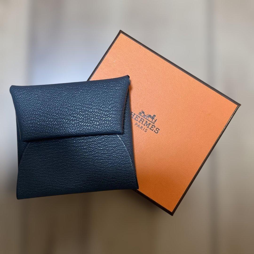 HERMES ダークブルー ケース