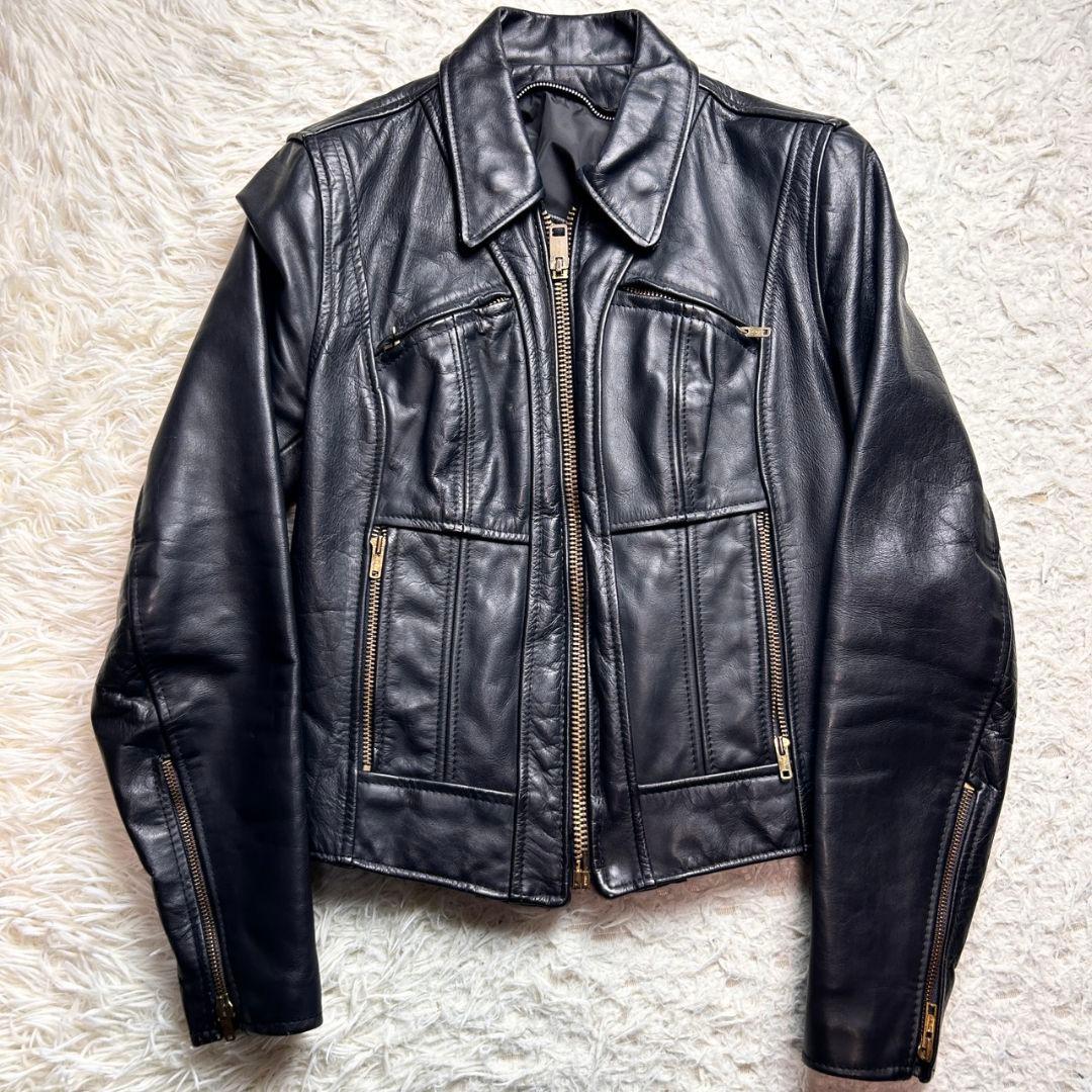 branded garments 60s TALON レザージャケット ブラック ヴィンテージブランドガーメンツインクレザージャケットSモーター