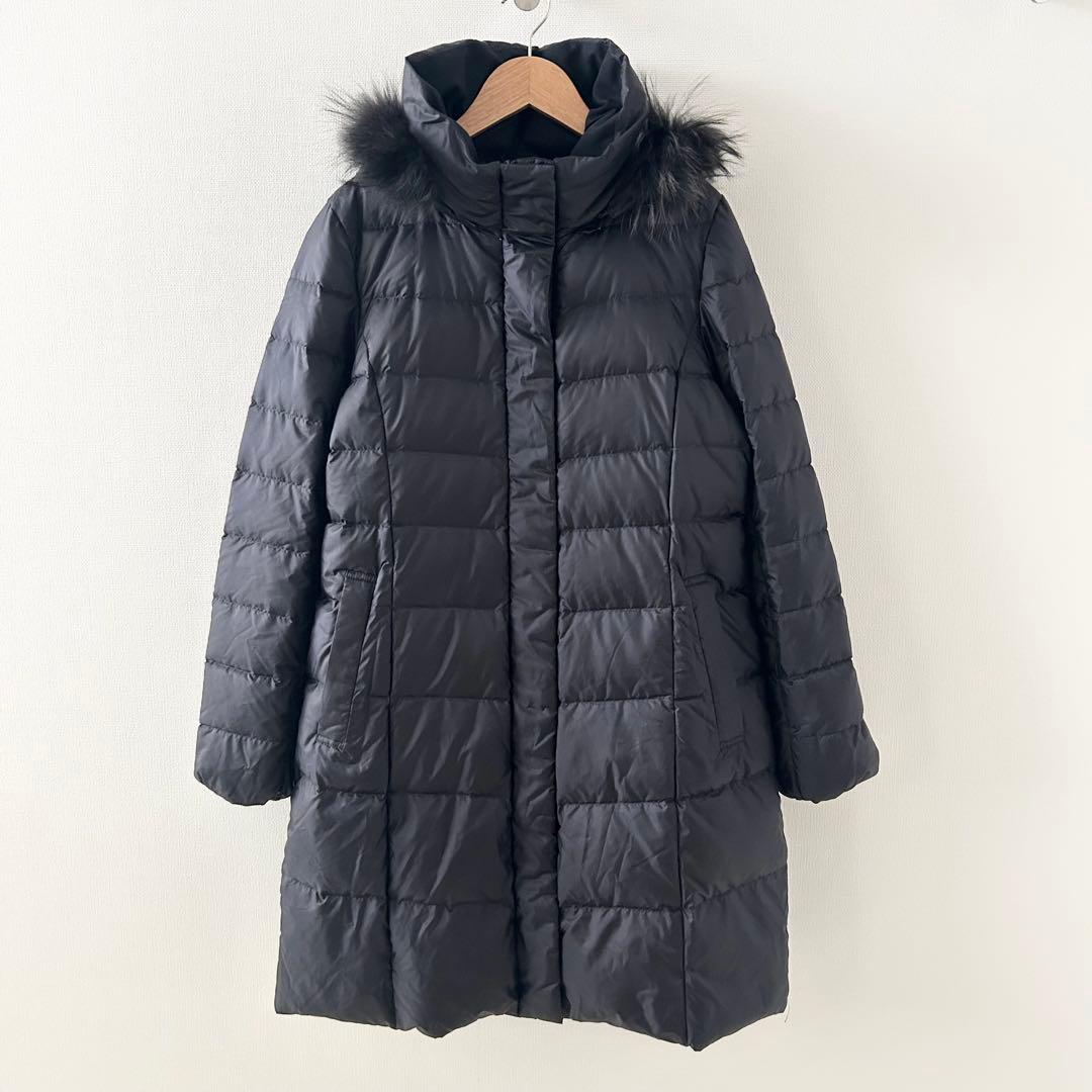23区 シレータフタロングダウンコート　ネイビー　38