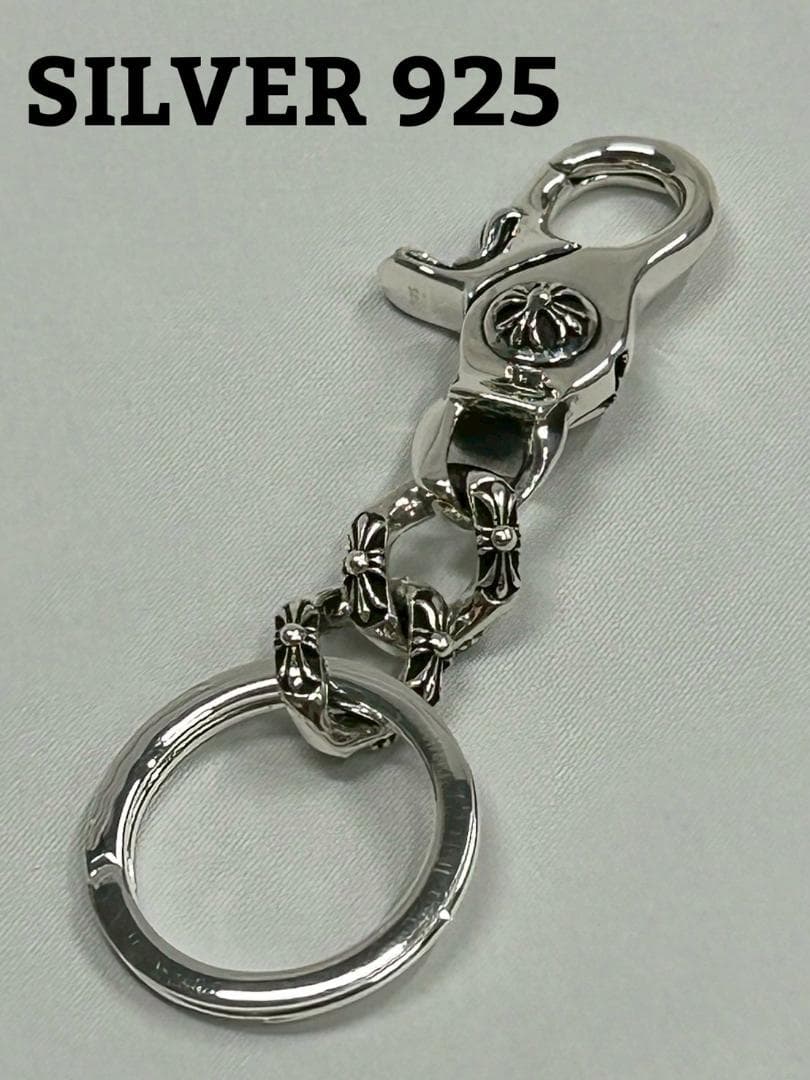 人気 キーリング クロム ブレスレット アクセサリー【匿名配送】ポーチクロス付