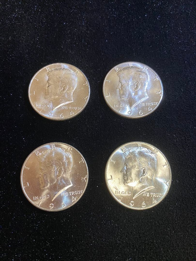 1964年 ケネディ ハーフダラー 4枚