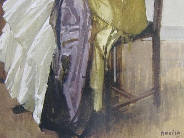 小磯良平、【裁縫する女】、希少な大判額装用画集より、美品、新品額装